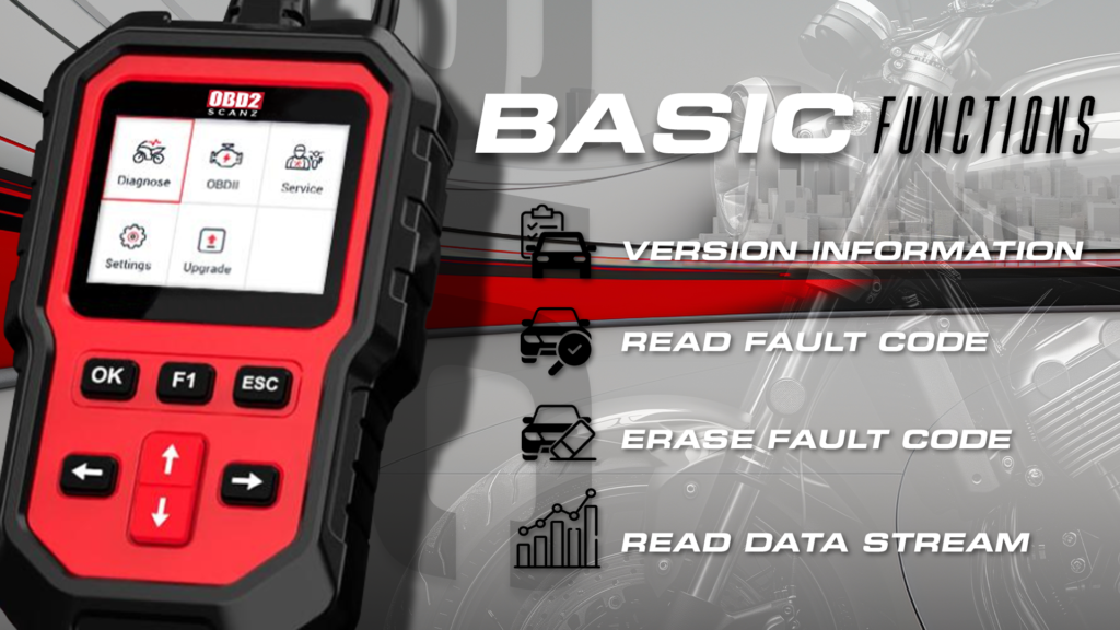 Honda Motorcycle Scan Tool Basic Functions