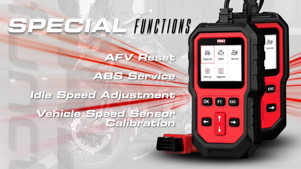 Triumph Motorcycle Scan Tool Special Functions